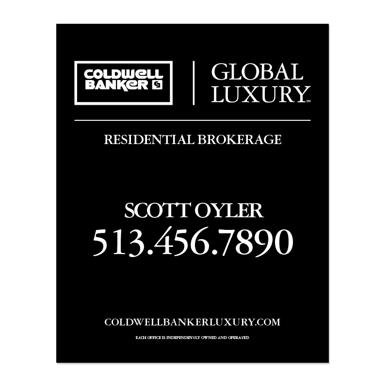 Coldwell Banker King Thompson Model 30X24_GL_BLK_164 in Dee Sign®