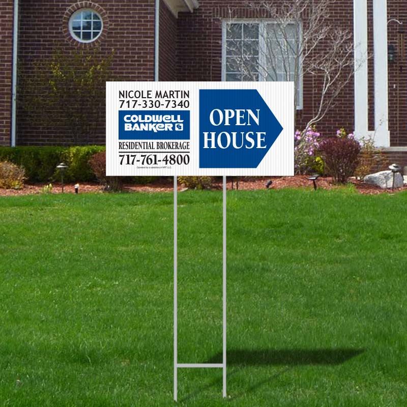 Open House Signs for Coldwell Banker Residential Brokerage Central PA Dee Sign®