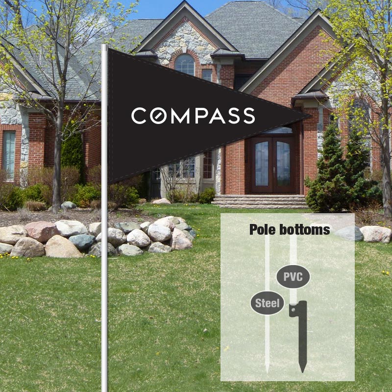Custom Pennant Flags Signs for Compass Real Estate Group Dee Sign®