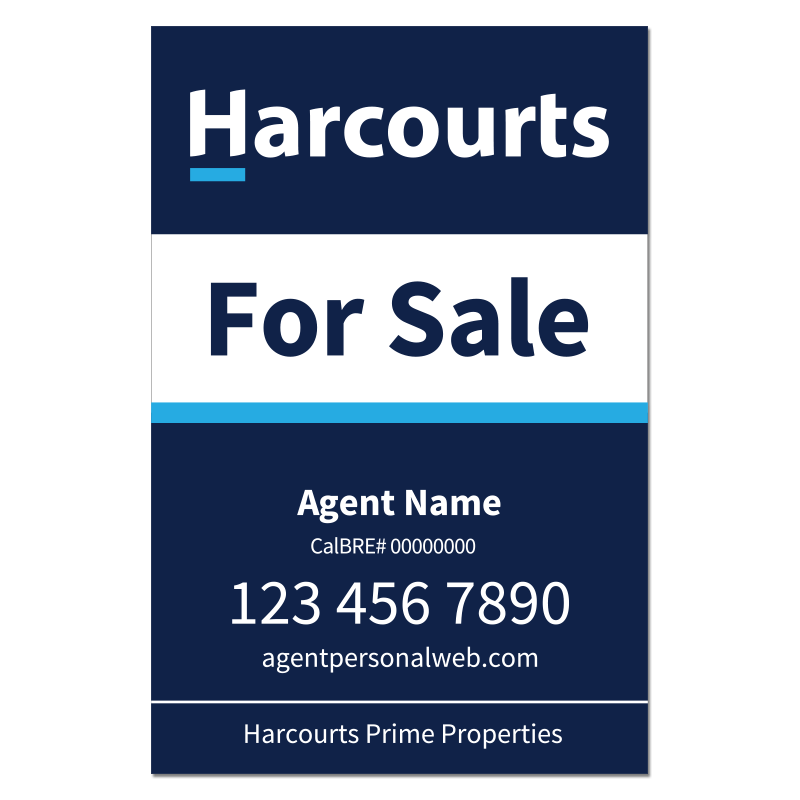 Harcourts Model 36X24_FS_AGT_156 in Hanging Sign Panels Dee Sign®