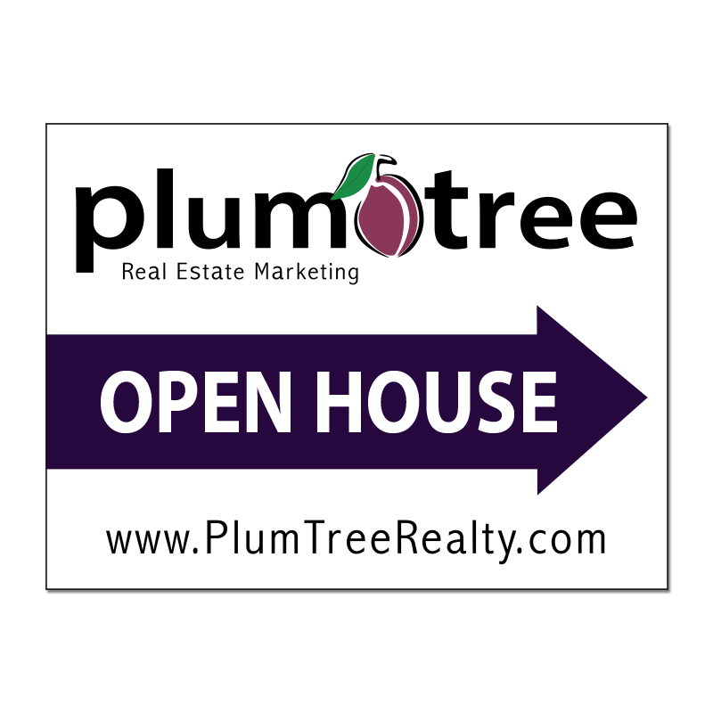 Open House Signs for Plum Tree Realty Dee Sign®
