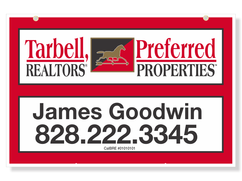 Tarbell, Realtors Model 24X36_PRP_AGT_157 in Hanging Sign Panels Dee
