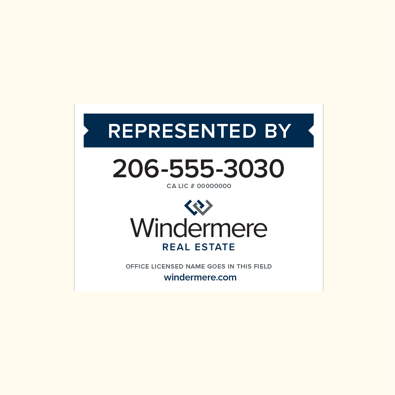 Windermere Real Estate Model 18X24RNC_OFF1_176 in Hanging Sign Panels ...