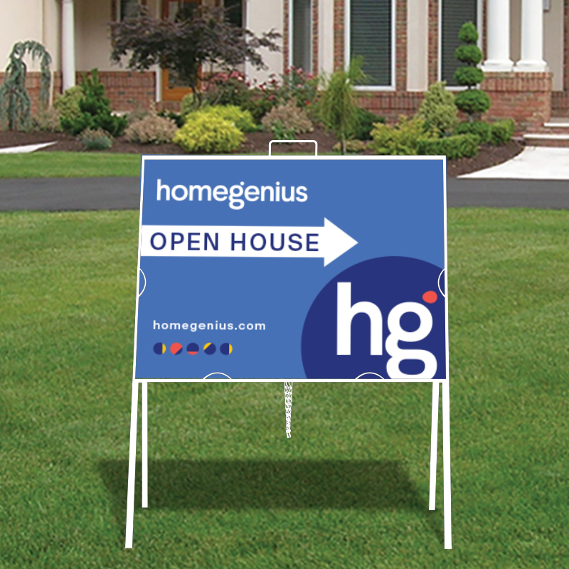Open House Signs for homegenius Dee Sign®